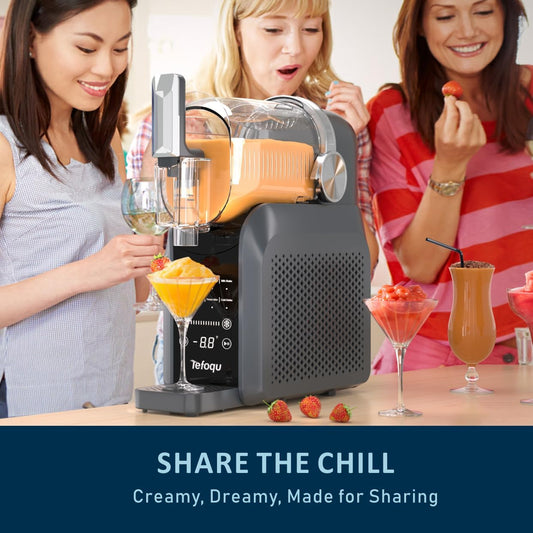 With a 64 oz liquid capacity, this frozen drink maker can make 6–8 servings in one go.